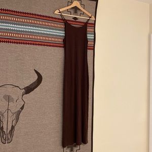 Reformation ribbed knit maxi dress. Chocolate 🍫 color Size:SM